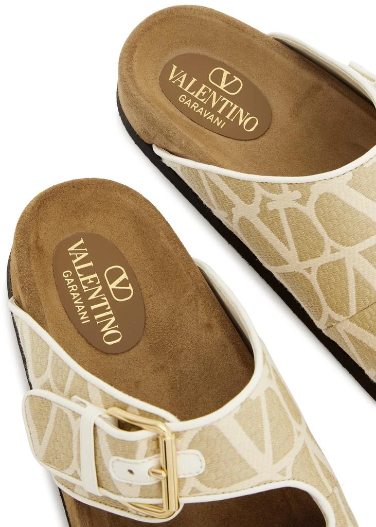 Valentino VLogo jacquard canvas sliders 4