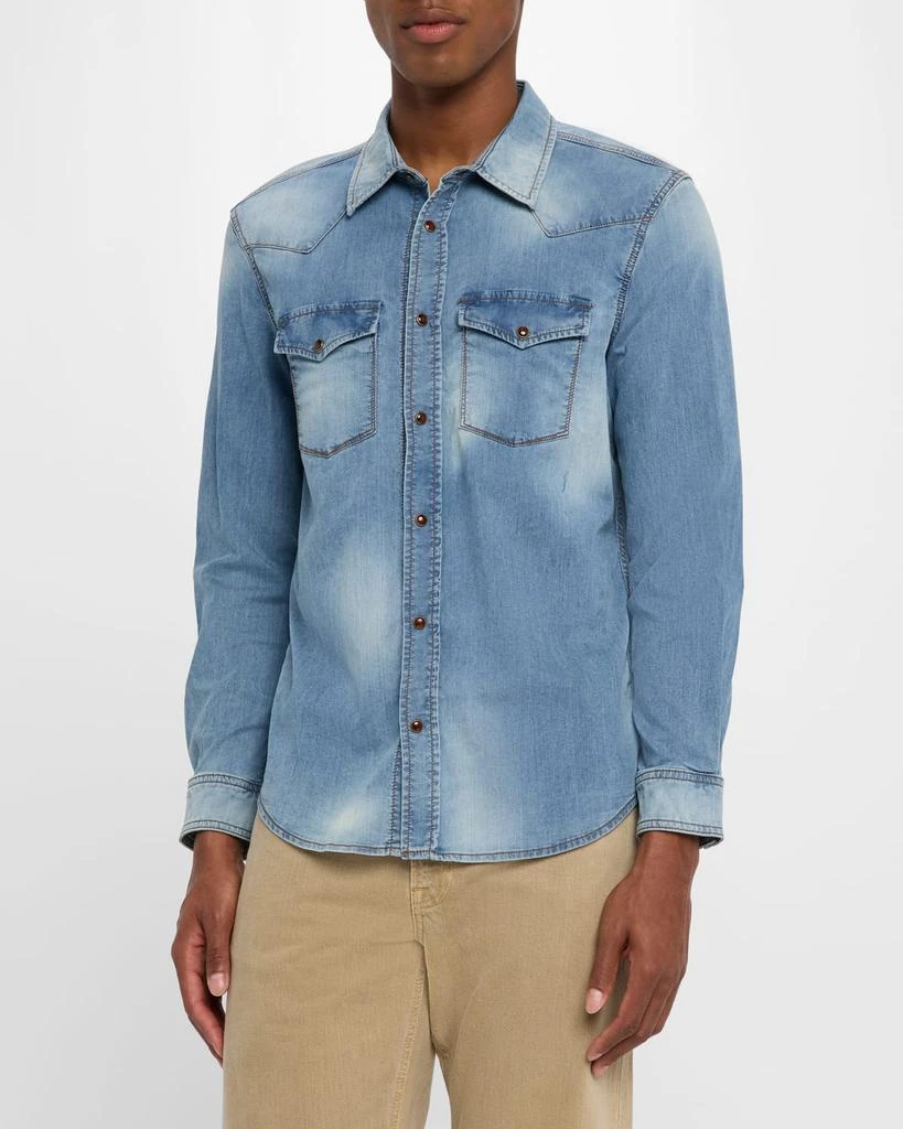 MONFRÈRE Men's Eastwood Denim Western Shirt 4