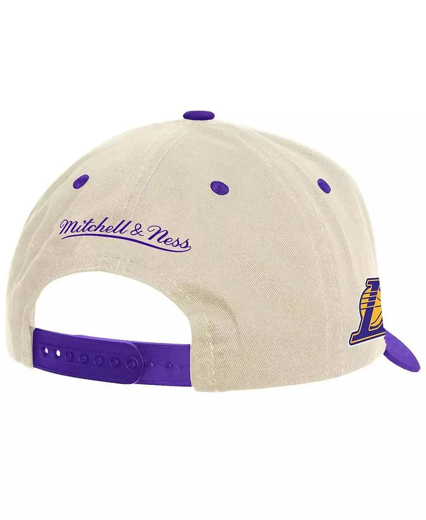 Mitchell & Ness Men's Cream Los Angeles Lakers Game On Two-Tone Pro Crown Adjustable Hat 2