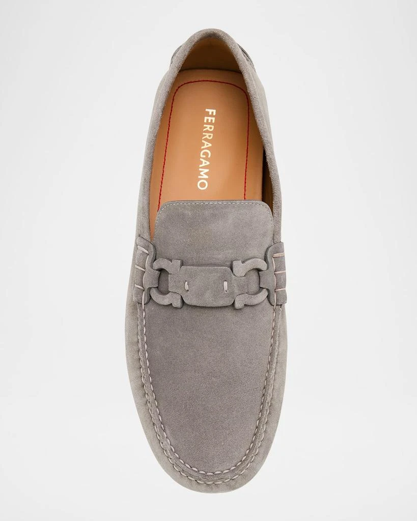 Salvatore Ferragamo Men's Byte Suede Driving Shoes 5