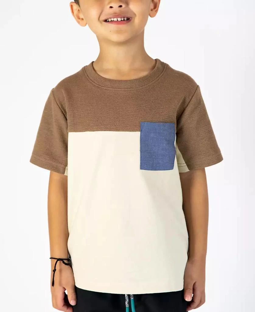 Sovereign Code Big Boys Dwell Color Blocked Textured Short Sleeve Tee Shirt 1