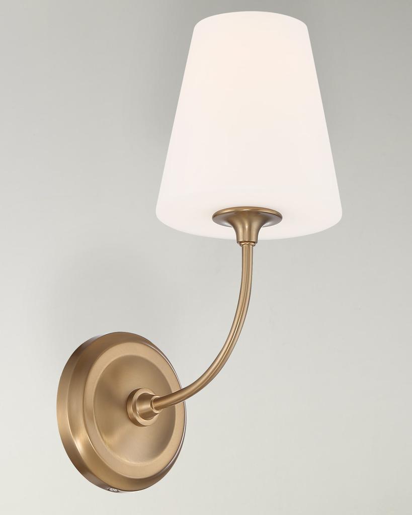 Crystorama Sylvan 1-Light Vibrant Gold Wall Mount