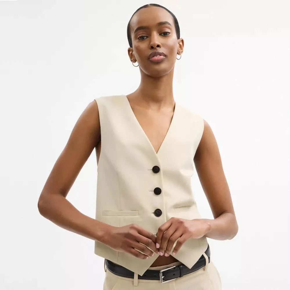 Coach Tailored Vest In Recycled Polyester 4