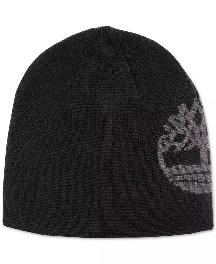 Timberland Men's 2-In-1 Reversible Logo Jacquard Beanie