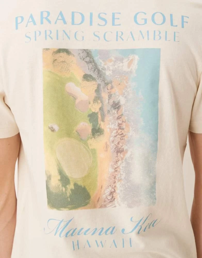 Abercrombie & Fitch Abercrombie & Fitch motif back print classic t-shirt in beige 2