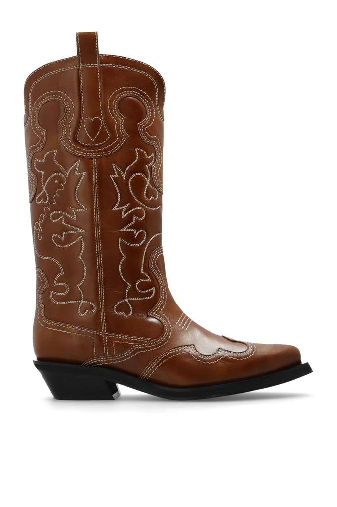 Ganni Leather cowboy boots 1