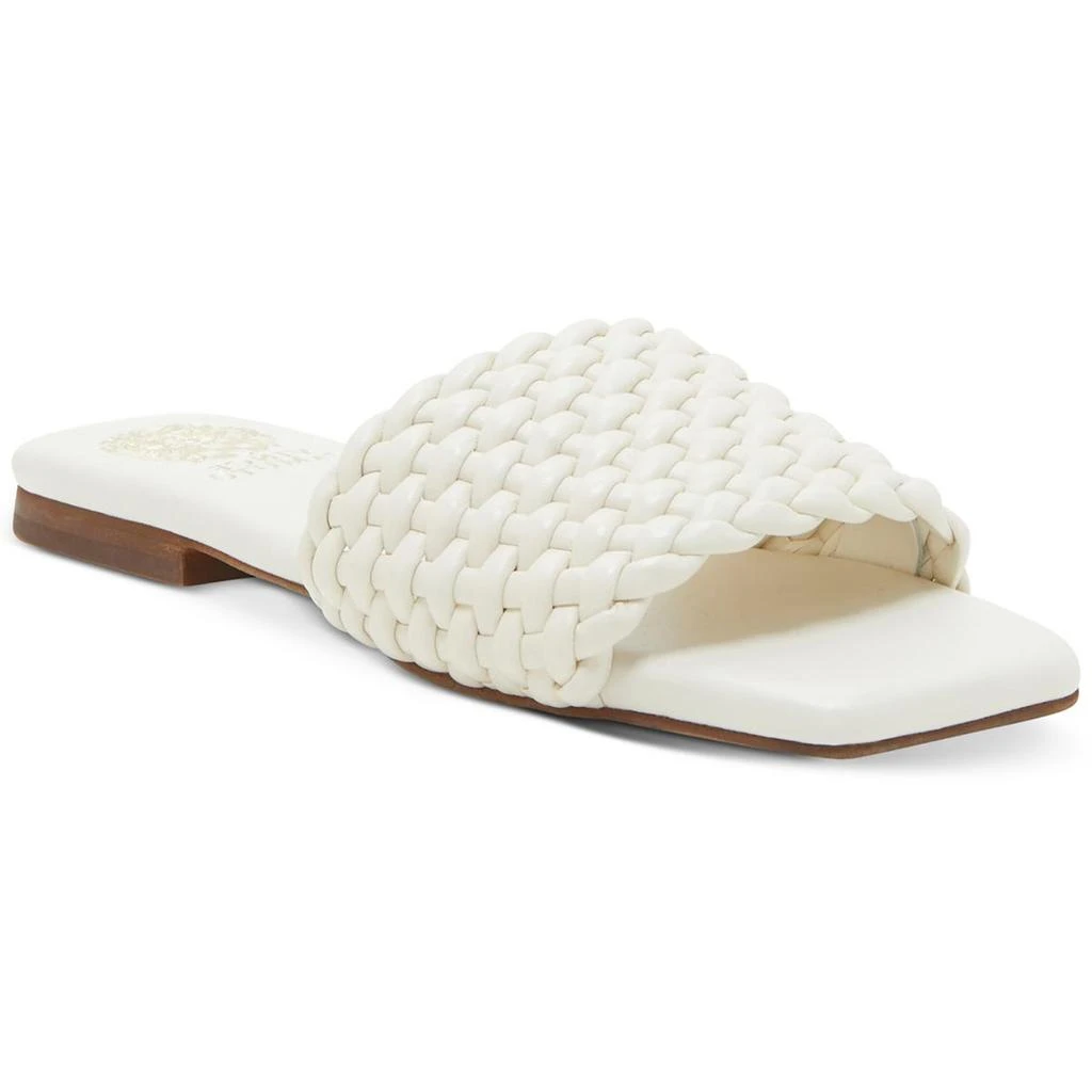 Vince Camuto Arissa Womens Leather Woven Slide Sandals 4