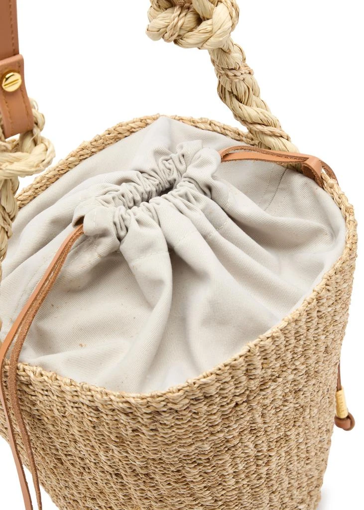 ARANAZ Pail raffia bucket bag 3