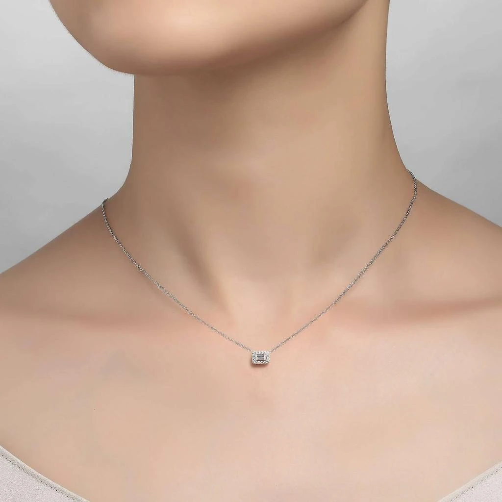 Lafonn Lafonn - Women's Baguette Halo Necklace 2