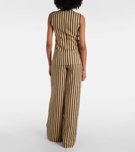 Max Mara Rodeo striped linen and cotton-blend top 3