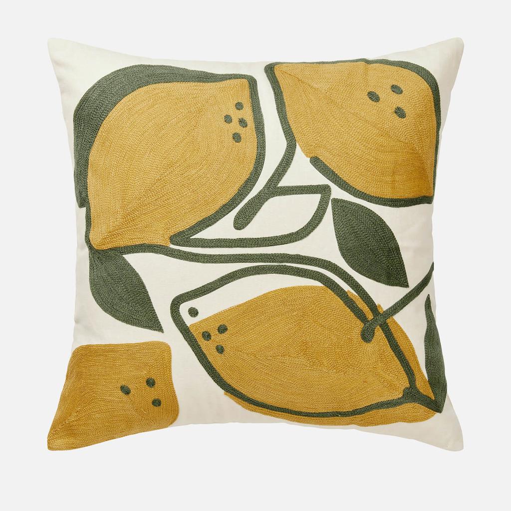 Broste Copenhagen Broste Copenhagen Lemon Cushion Cover - Yellow - 50cm x 50cm