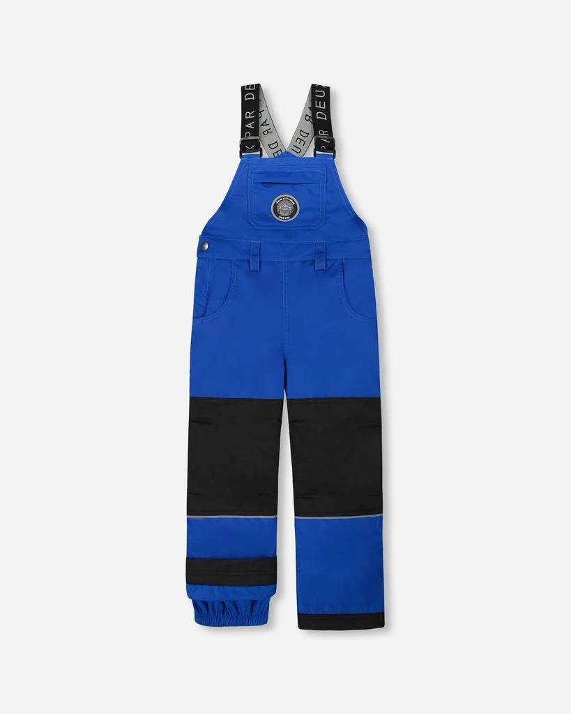 Deux par Deux Solid Play Overall Snow Bib Blue