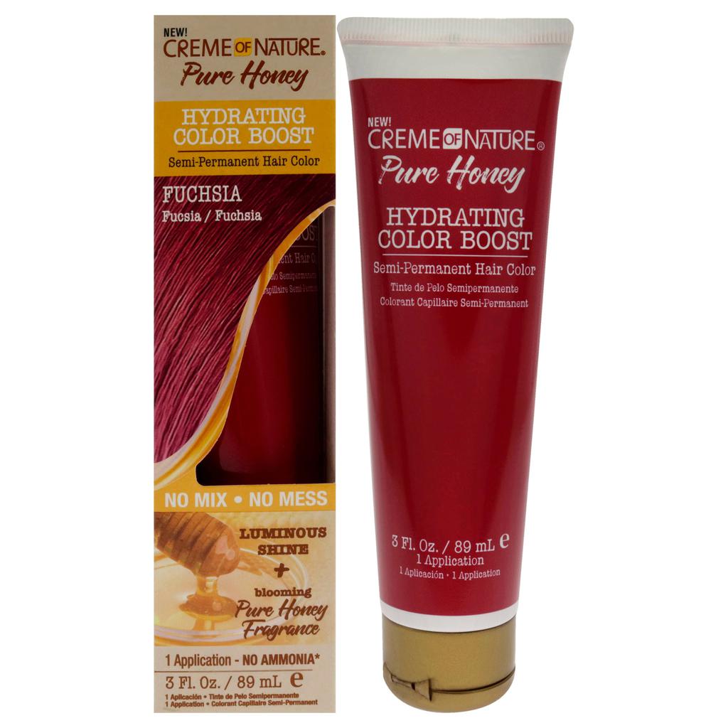 Creme Of Nature Pure Honey Hydrating Color Boost Semi-Permanent Hair Color - Fuchsia by  for Unisex - 3 oz Hair Color