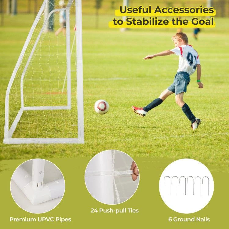 Hivvago 8
 x 6
 Soccer Goal with Ground Stakes and Soccer Cones 4