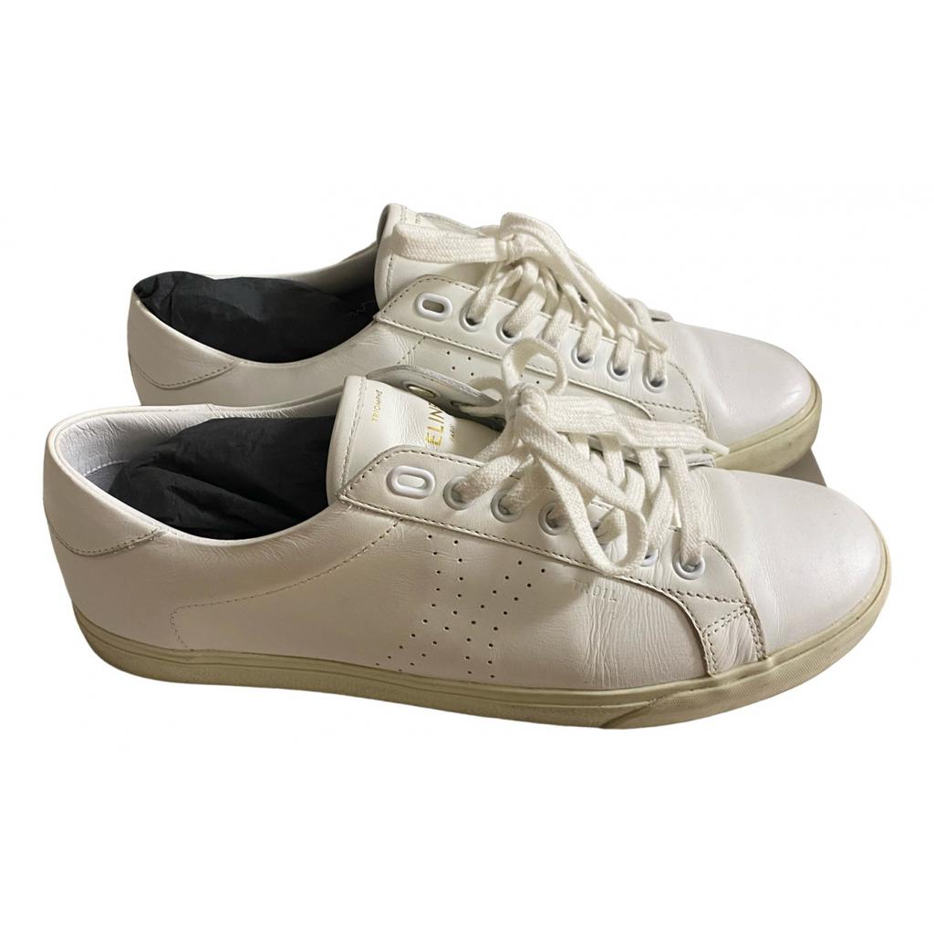 Celine Celine Triomphe leather low trainers