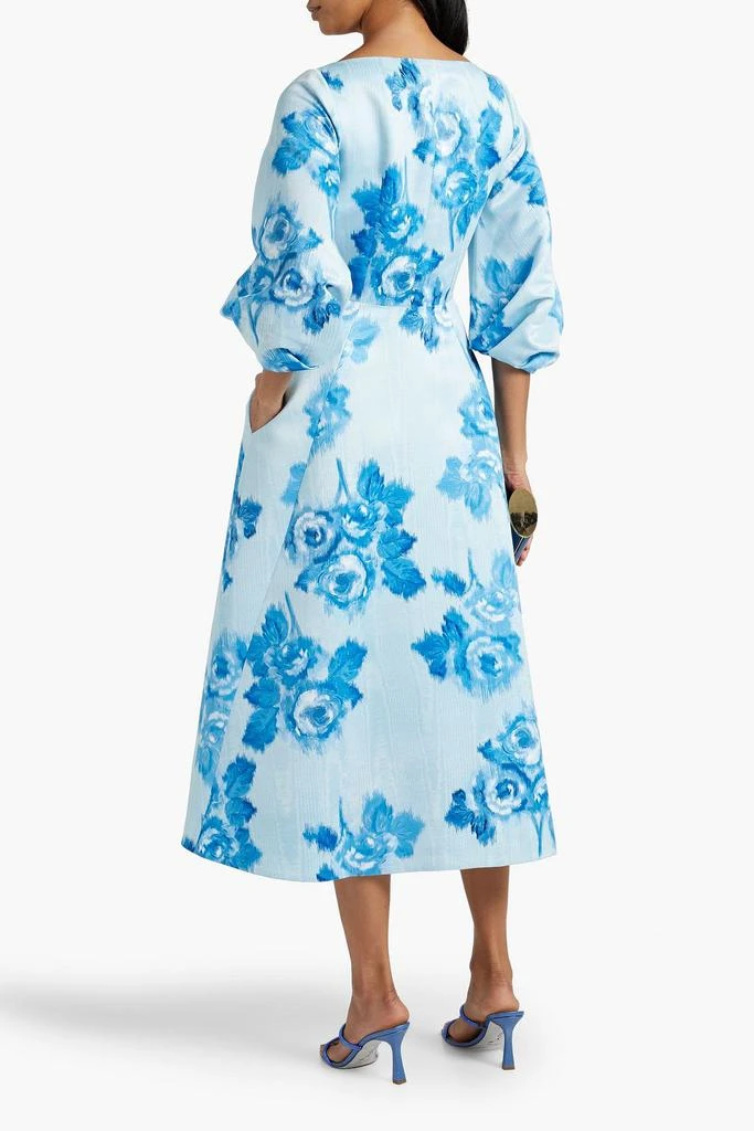 Emilia Wickstead Gabby pleated floral-print faille midi dress 3