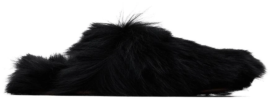 Yves Salomon Black Toscana Lambskin Slippers 1