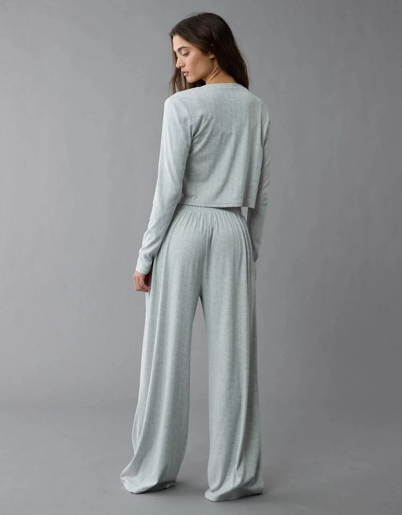 AE AE 3-Piece Pointelle Plush Cardigan Pajama Set 2