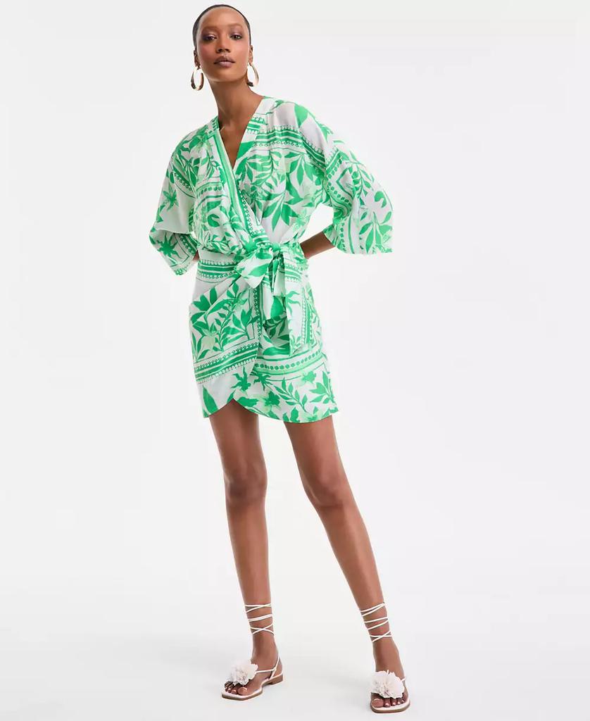 INC International Women's Printed Side-Tie Mini Dress, Exclusively at Macy's