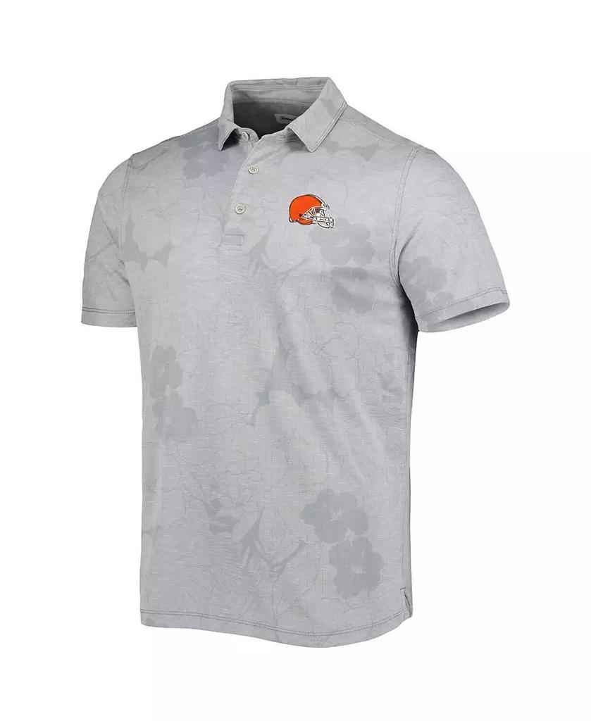 Tommy Bahama Men's Gray Cleveland Browns Miramar Blooms Polo Shirt