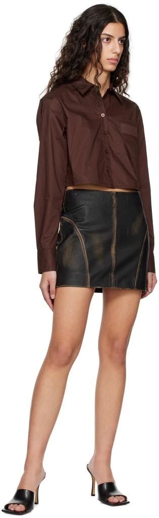 REMAIN Burgundy Cropped Shirt 4