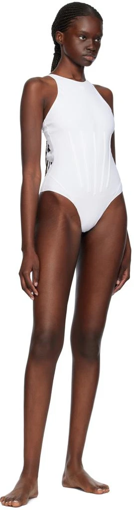 Mugler White Bonded Swimsuit 4
