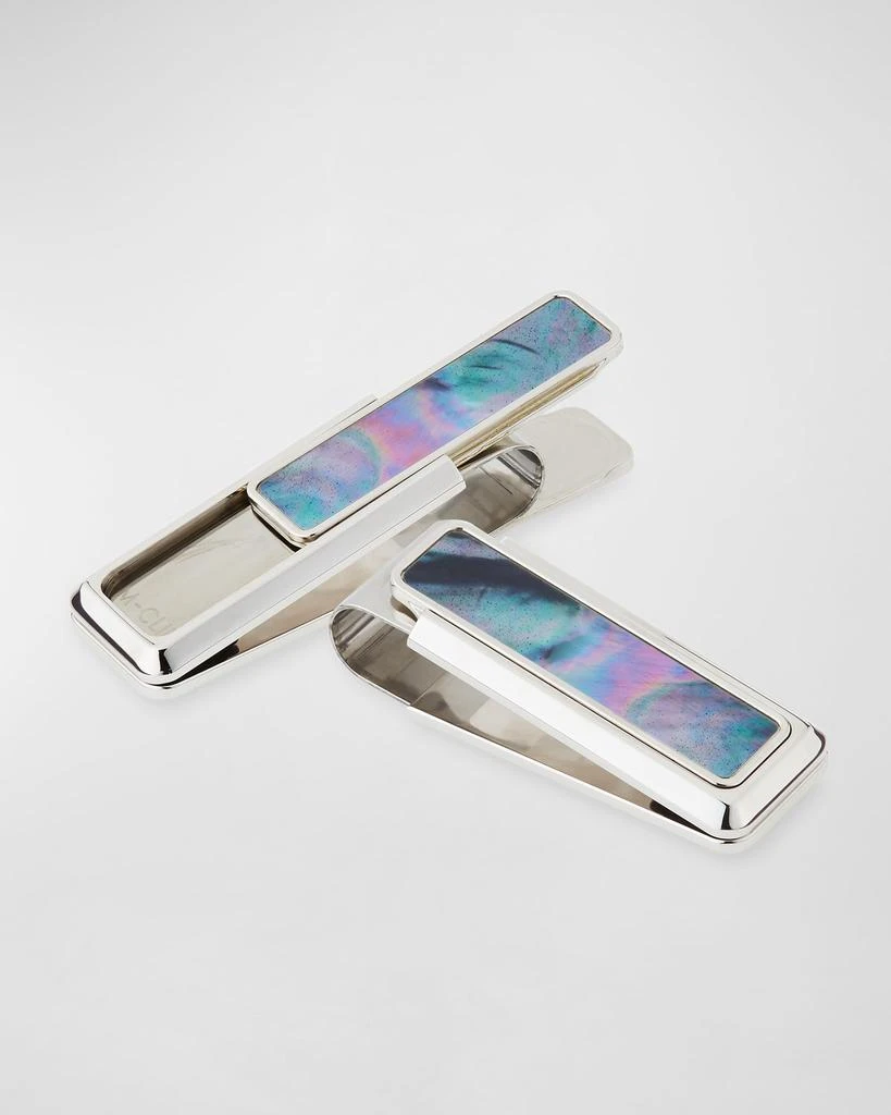 M Clip Mother-of-Pearl Stainless Steel Money Clip