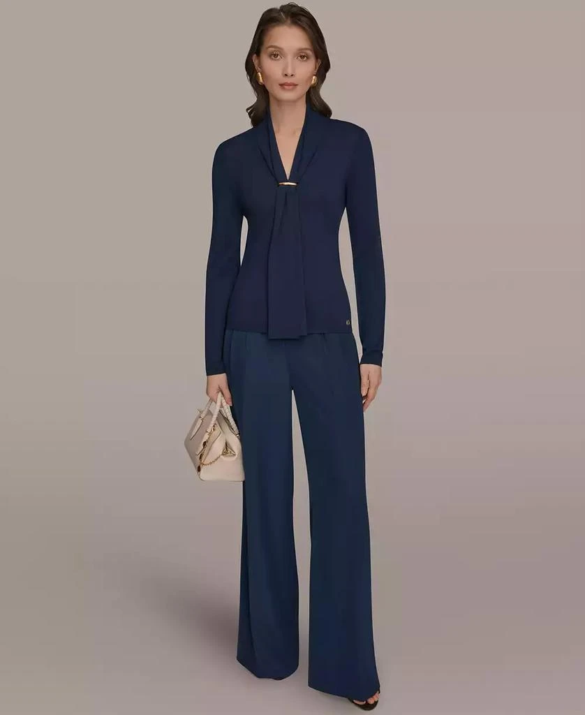 Donna Karan Women
s Long-Sleeve V-Neck Sweater 5