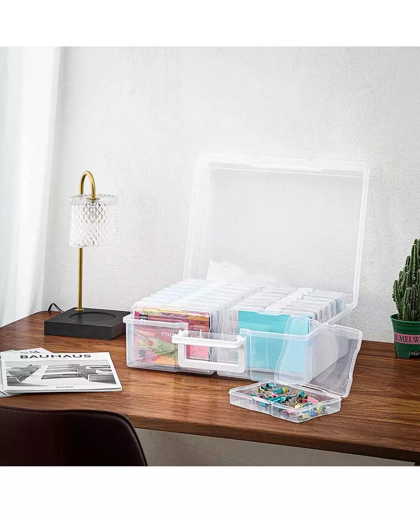 Sorbus 2 Pack Clear Durable Box with 16 Cases (4" x 6") Organizers and Storage Cases - Great for Photo Organization and Craft Storage 6