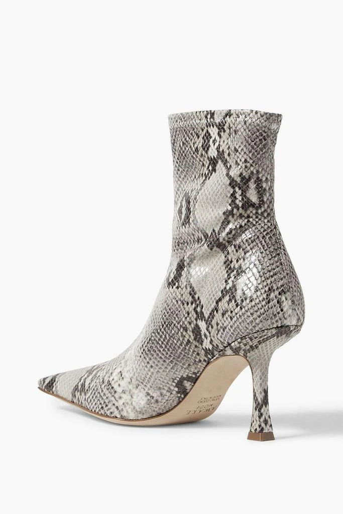 A.W.A.K.E. Mode Agnes snake-effect faux suede ankle boots 3