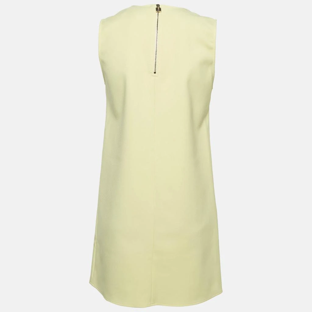 ELISABETTA FRANCHI Elisabetta Franchi Yellow Crepe Bow Detail Passepartout Dress S 2