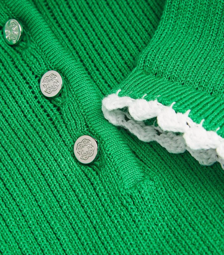 Maje Pointelle Knit Polo Shirt 5