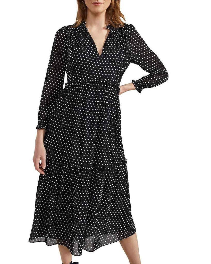 HOBBS LONDON Annalise Dot Print Midi Dress 5