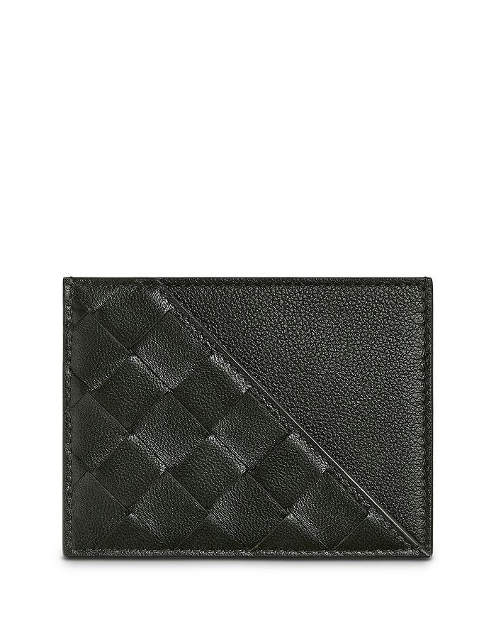 ★BOTTEGA VENETA★ Intrecciato Card Holder Light Grey 162150 BOTTEGA VENETA Logo Intrecciato Bifold Card Case Leather