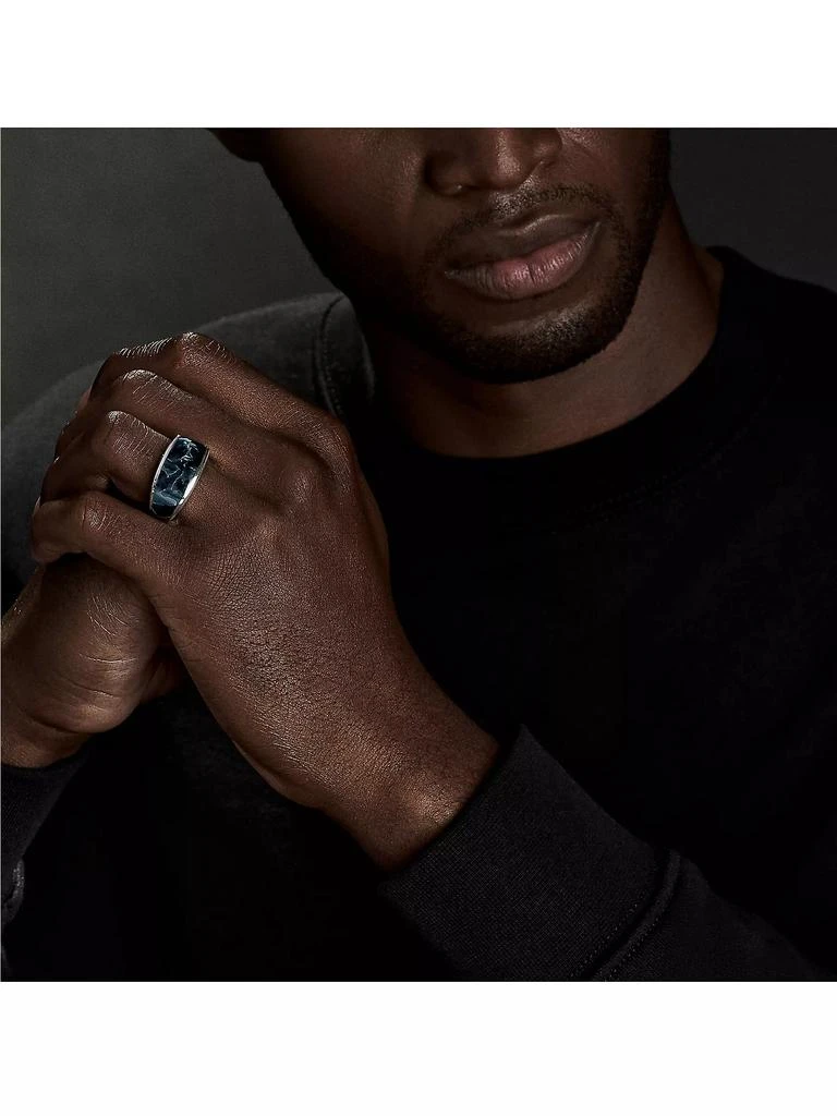 David Yurman Exotic Stone Signet Ring with Pietersite 5