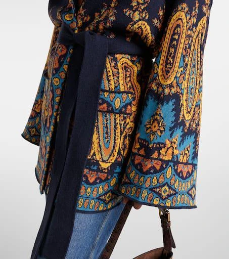 ETRO Jacquard cotton-blend wrap cardigan 5