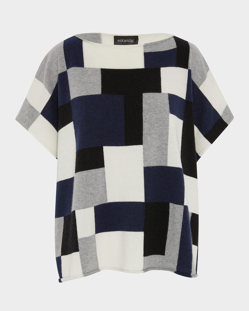 Eskandar Sleeveless Slash Neck Cashmere Sweater