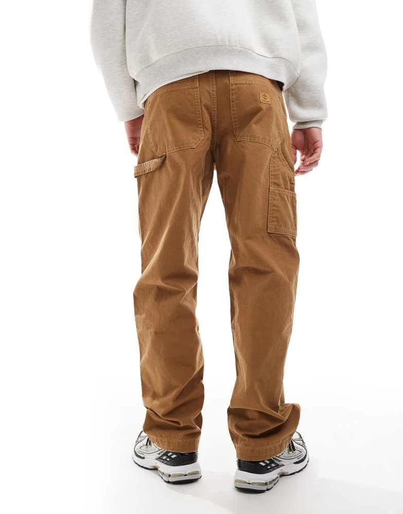 Timberland Timberland Washed canvas carpenter pant in dark wheat boot 4