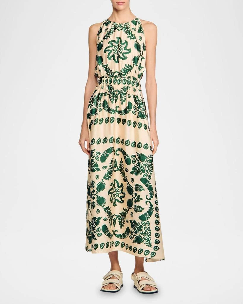 Sandro Hyeres Floral Midi Dress 2