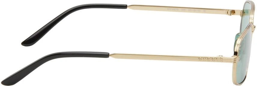 Gucci Gold Rectangular Sunglasses 2