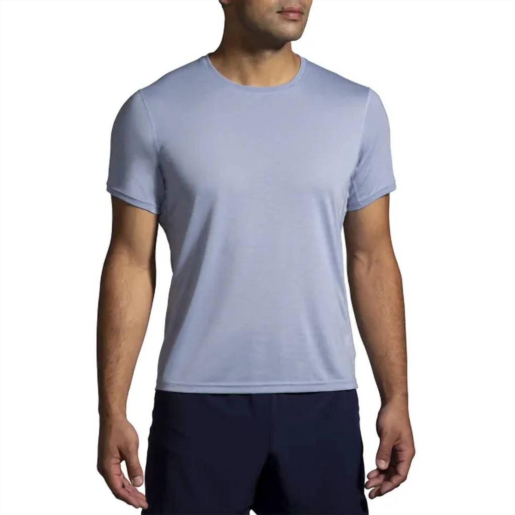 Brooks Men's Distance Short Sleeve Running Shirt In Dawn