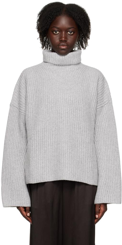 HOUSE OF DAGMAR Gray Azalea Turtleneck