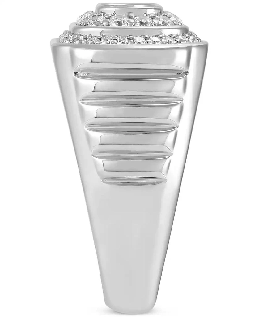 Grown With Love Men's Lab Grown Diamond Three Stone Halo Ring (2 ct. t.w.) in 10k White Gold 4