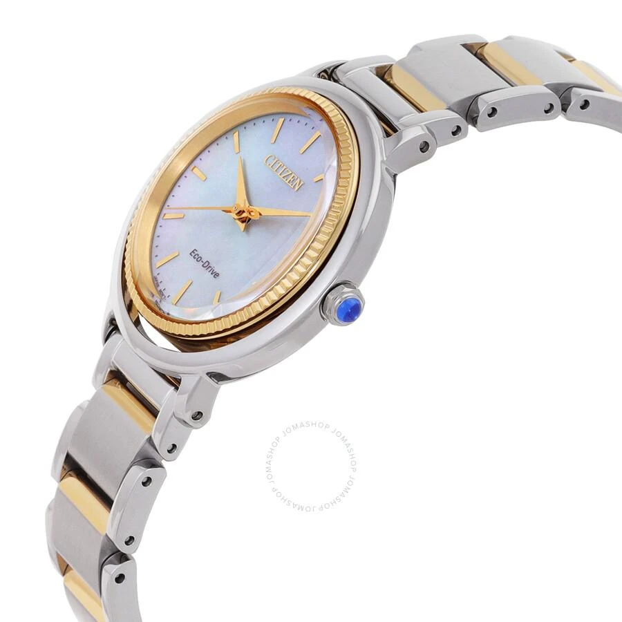 Shop L Eco-Drive Mother of Pearl Dial Two-Tone Ladies Watch EM1104