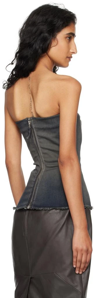 Rick Owens Gray Concordians Bustier Denim Top 3