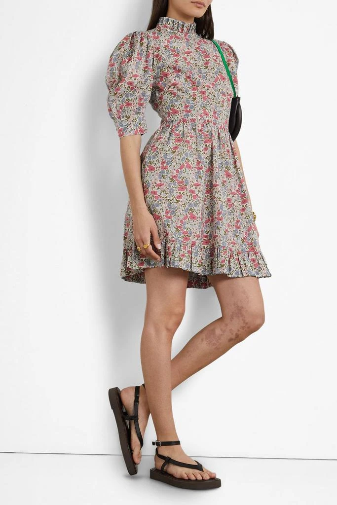 O PIONEERS Susie ruffled floral-print cotton mini dress 2