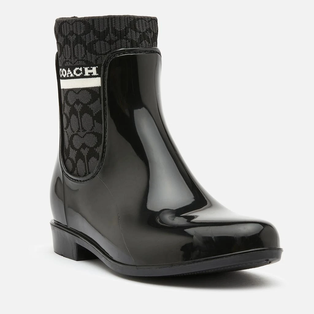 Coach Coach Women's Rivington Signature Knit Rain Boots - Black 2