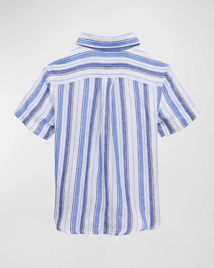 Ralph Lauren Boy
s Linen Striped Polo Shirt, Size 2-7 2