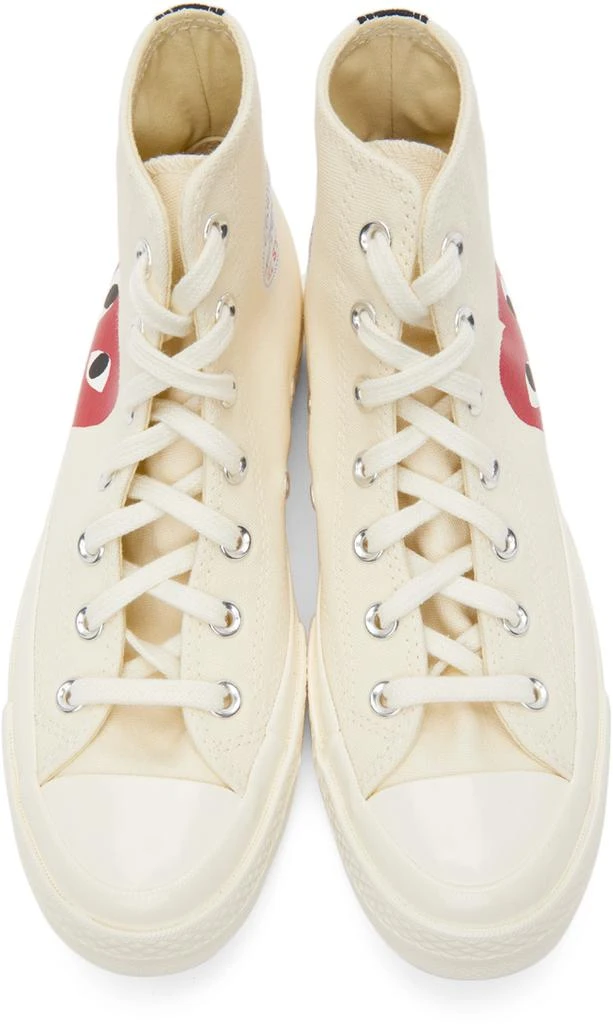 Comme des Garcons Off-White Converse Edition Half Heart Chuck 70 High Sneakers 5