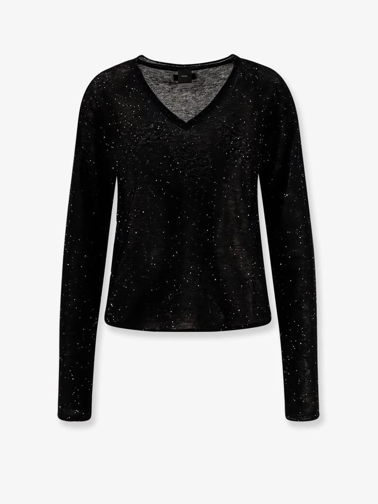 PINKO Salomone wool sweater with micro sequins 1